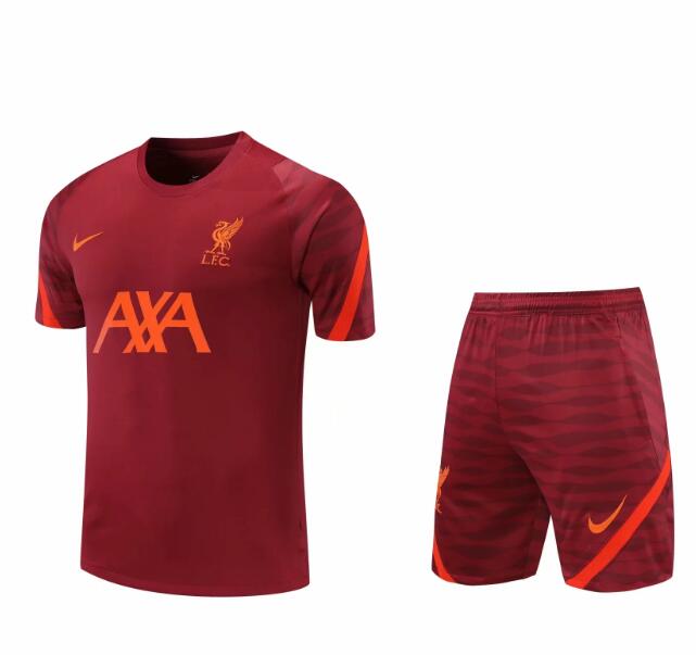 2021/22 Liverpool Red Training Kits Shirt with Shorts